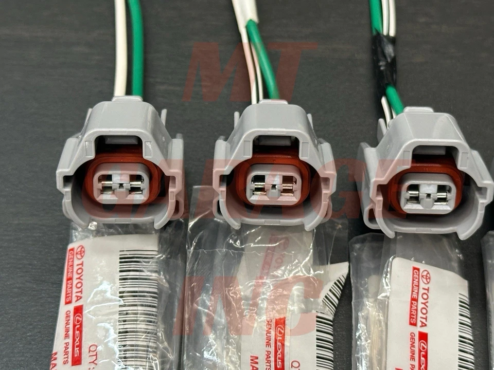 OEM 99-03 LEXUS RX300 3.0L V6 FUEL INJECTOR CONNECTORS PLUGS PIGTAILS 6x NEW - Image 3 of 4