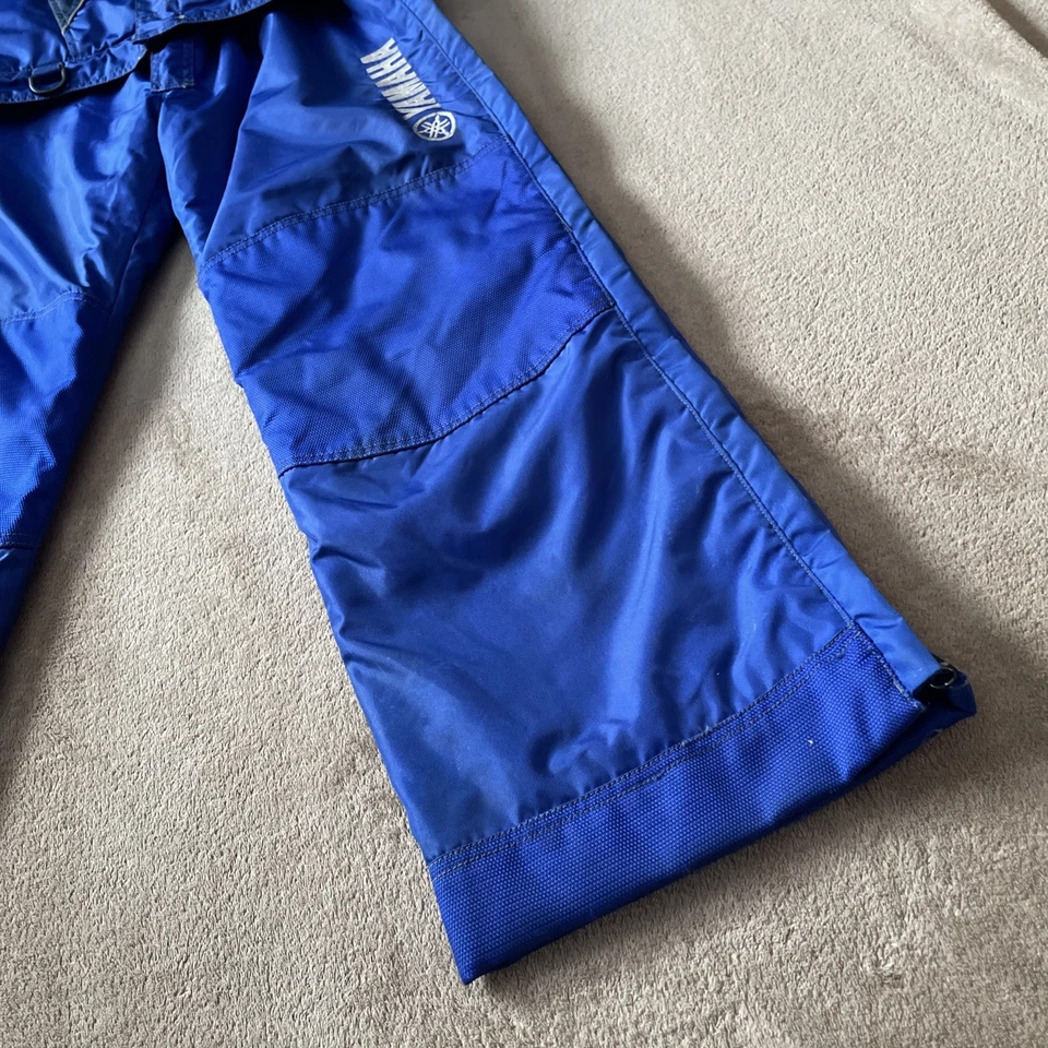 Baberos y chaqueta para moto de nieve Yamaha Factory Racing azul a juego talla 14 juvenil Foto 3 de 4