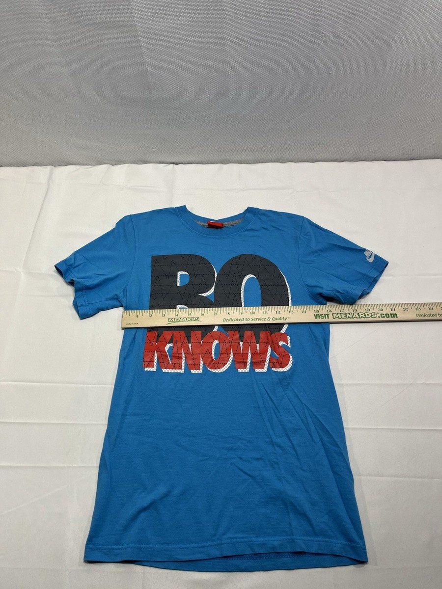 VTG Nike Bo Knows T-Shirt Bo Jackson Men's Small 90s Blue Football