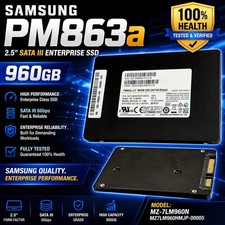 Samsung PM863a 960GB SSD 2.5" SATA III 6G MZ-7LM960N MZ7LM960HMJP-00005 100%