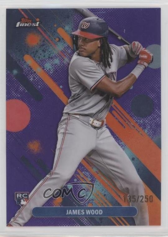 2025 Topps Finest Common Purple Refractor 135/250 James Wood #100 Rookie RC