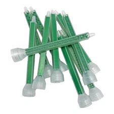 Pack of 50 Plastic Green Static Mixing Nozzles for Silicone Adhesive