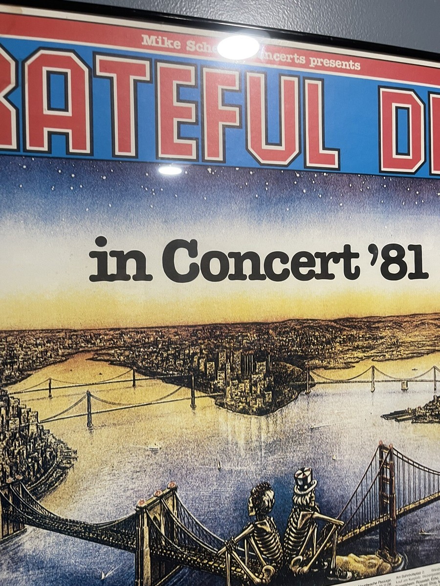 Grateful Dead In Concert 1981 Poster West Germany Vintage