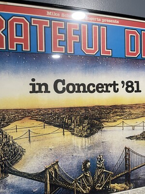 Grateful Dead In Concert 1981 Poster West Germany Vintage