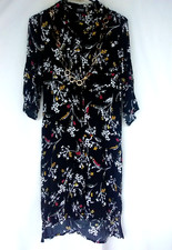 Women Jones New York  Dress 3/4 Sleeve Floral Midi Sz 10 Necklace 2 Lot