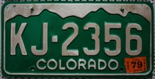 Colorado Nummernschild USA 1979 Altes Auto-Kennzeichen Vintage US License Plate