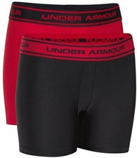 Under Armour Boys' Original Series Boxerjock 2-Pack,Black Red Youth Small