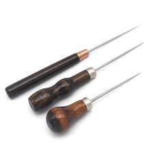 3 Pieces Sewing Awl Pin Punch Hole Repair Tool Hand Stitcher Leathercraft Needle