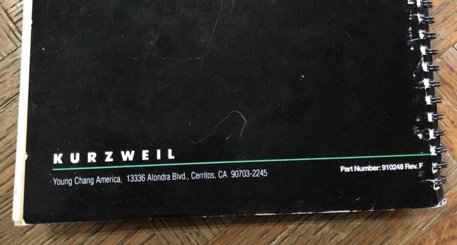 Kurzweil K2000 Synthesizer Musician