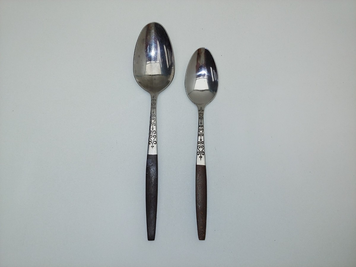 Interpur Floral Composite Wood Handle SS INR2 Soup Tablespoon