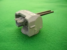 Twin 4 Inch Gun, In 1/96th Scale. Battlecrafts. Model Boat Fittings.