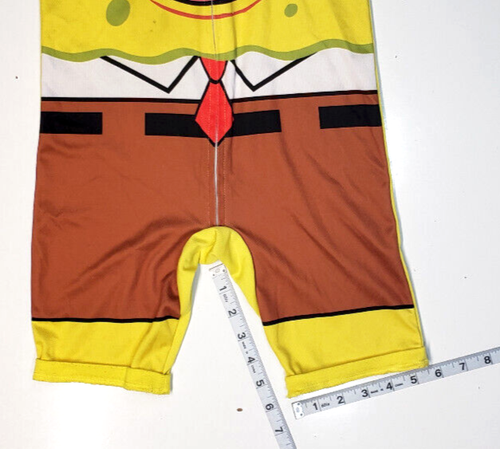 Spongebob Nickelodeon Boy / Girl Pajama Hooded Romper with front Zipper size XS - Picture 7 of 7