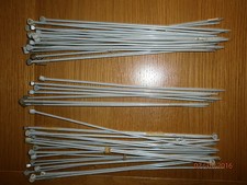 Aero Knitting Needle Used Grey Metal IMPERIAL SIZES ..( 10 INCH  LONG ) 1 pair
