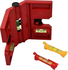 Adjustable Folding Post Spirit Level with Magnet & 2 x Linear Spirit Levels
