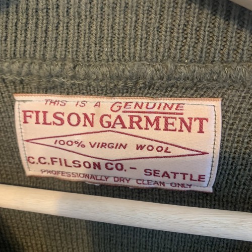 Vintage Filson Men #701 Wool Guide Sweater M Crew Fisherman Made in USA - Picture 2 of 12