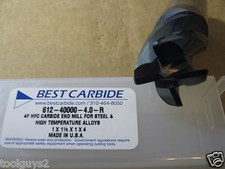 BEST CARBIDE 1" 4 FLUTE HFC VARI HELIX HT C RAD COATED(TiALN) END MILL  "NEW"