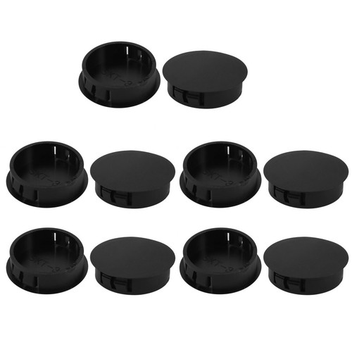 5 Bouchons De Trou Noir 45mm Pour Tube Plastique - Verrouillage Fenêtre, Porte - Marque Uxcell