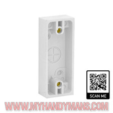 1G & 2G White Moulded Plastic Pattress Boxes Architrave,Switch & Back Box BS