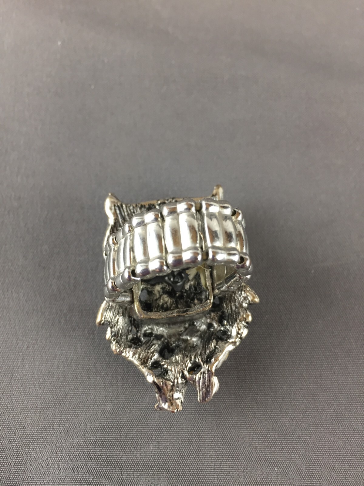 Vintage Adjustable Stretch Expandable Silver Tone… - image 3