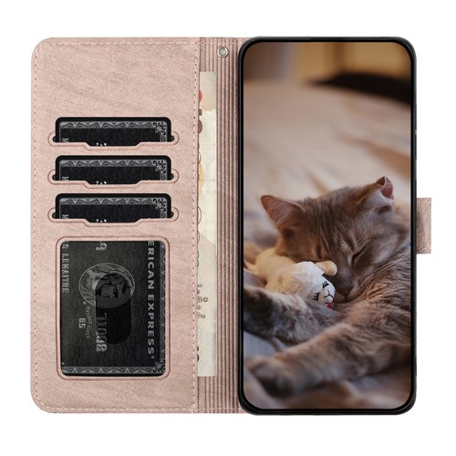 For SamsungS24 A15 A05S Wall Cat Pattern PU Leather Flip Wallet Case Phone Cover - Picture 7 of 16
