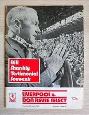 Hand Signed Bill Shankly Testimonial Programme: Liverpool FC Autograph