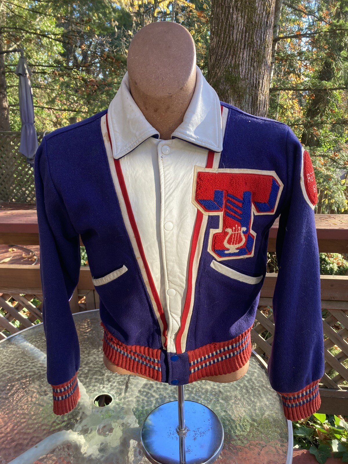 Vintage 3 Color Leather & Wool High School Band Jacket 1963 eBay