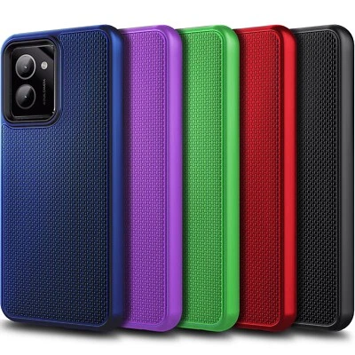 TJS Compatible For Nokia C210 Case, Metal Ring Magnetic Support Kickstand Heavy Duty Drop Protection Cover Phone Case For Nokia C210 (Green