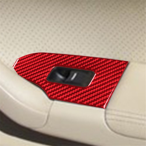Red Carbon Fiber Rear Window Button Panel Trim Cover For Acura TSX 2003-2008 - Picture 7 of 13