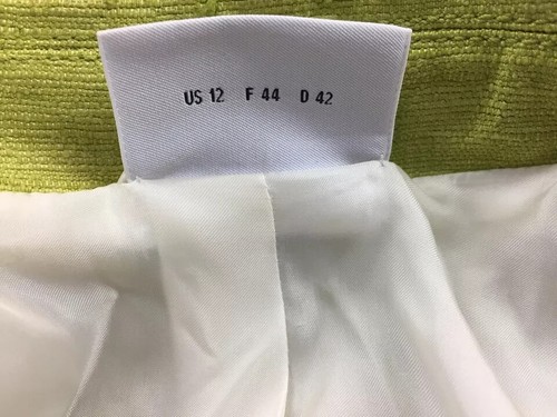 Silk Blazer Jacket Bright Green AKRIS Size 12 Career Cocktail  ** - Picture 7 of 8