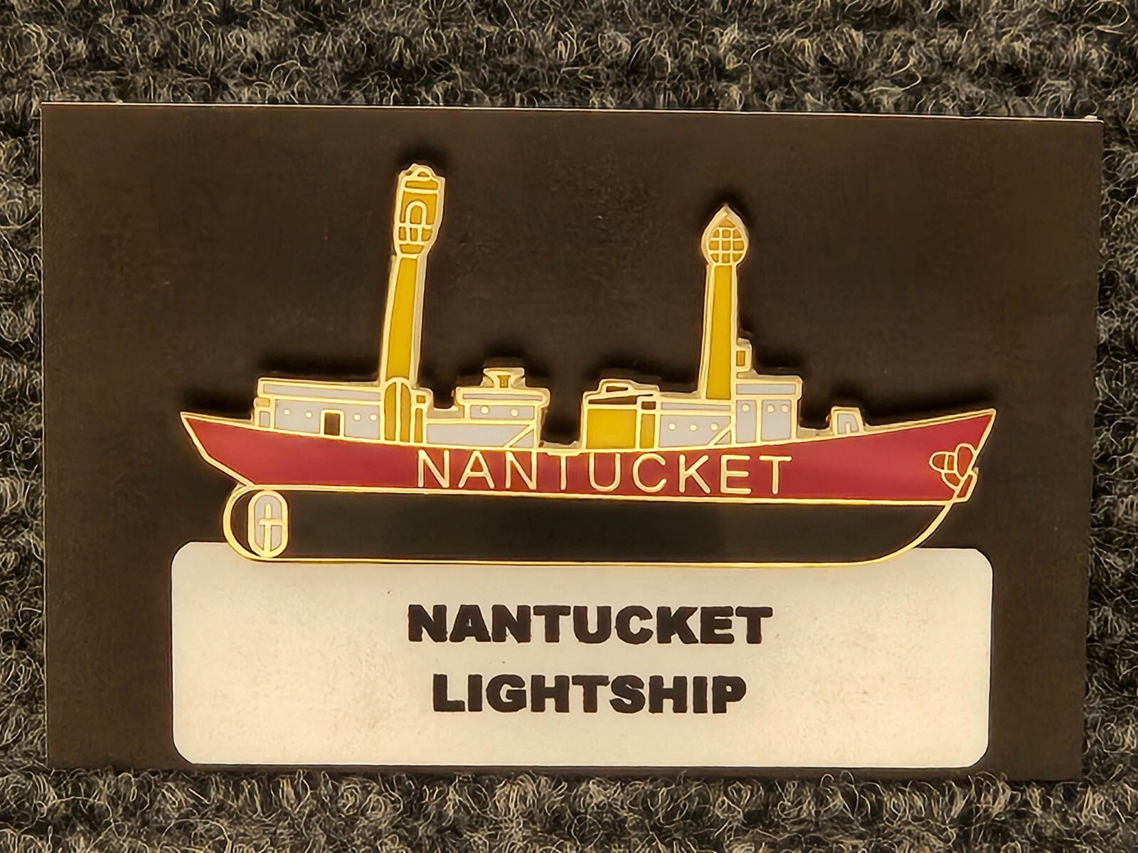 US Coast Guard Nantucket Lightship Lapel Pin & Tie Bar - LV - 112 - 2 ITEMS