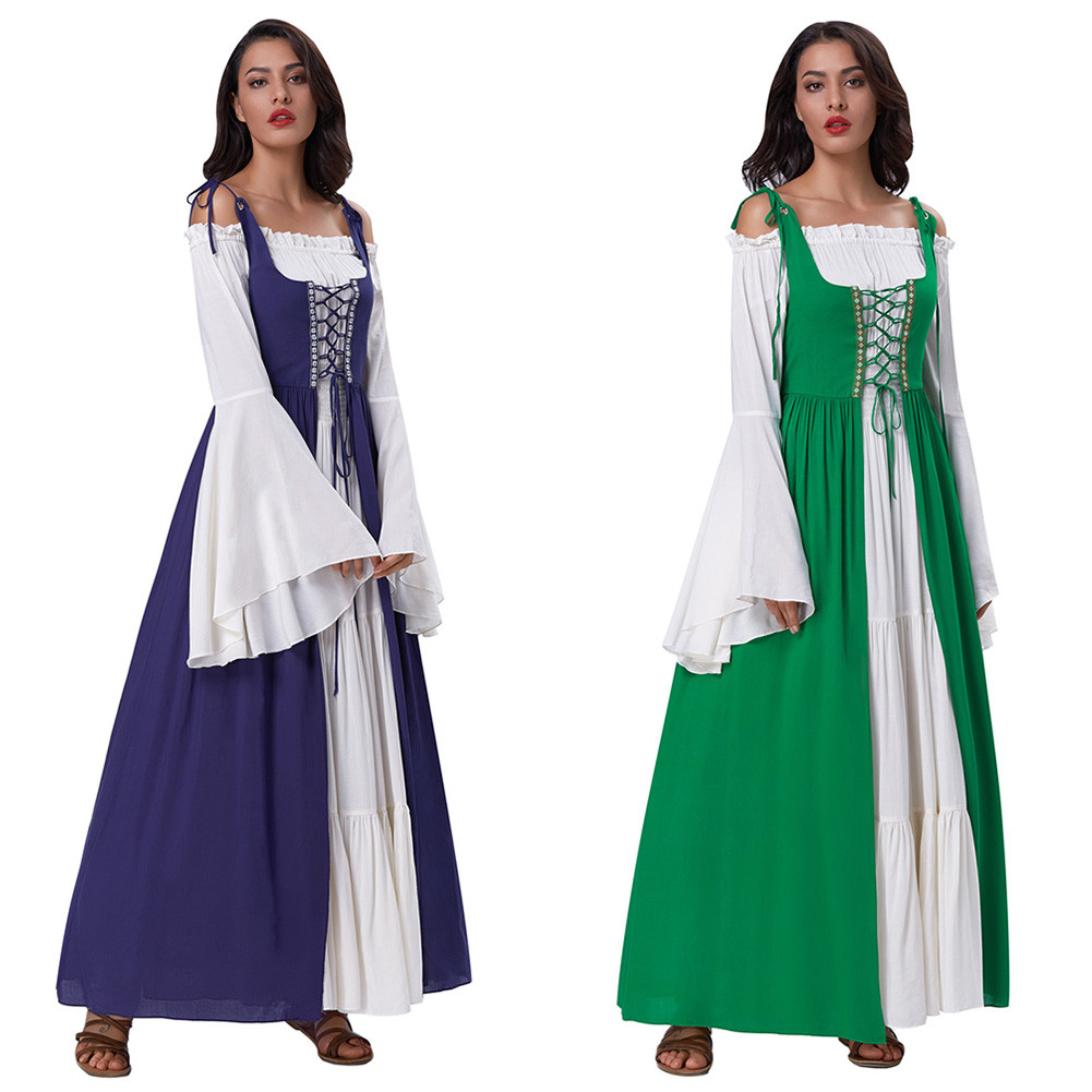 Femme Style Rétro Vintage Gothique Victorien Médiéval Renaissance Médiéval Victorien Robe de Plage f843de Femme Style Rétro Vintage Gothique Victorien Médiéval Renaissance Médiéval Victorien Robe de Plage f843de