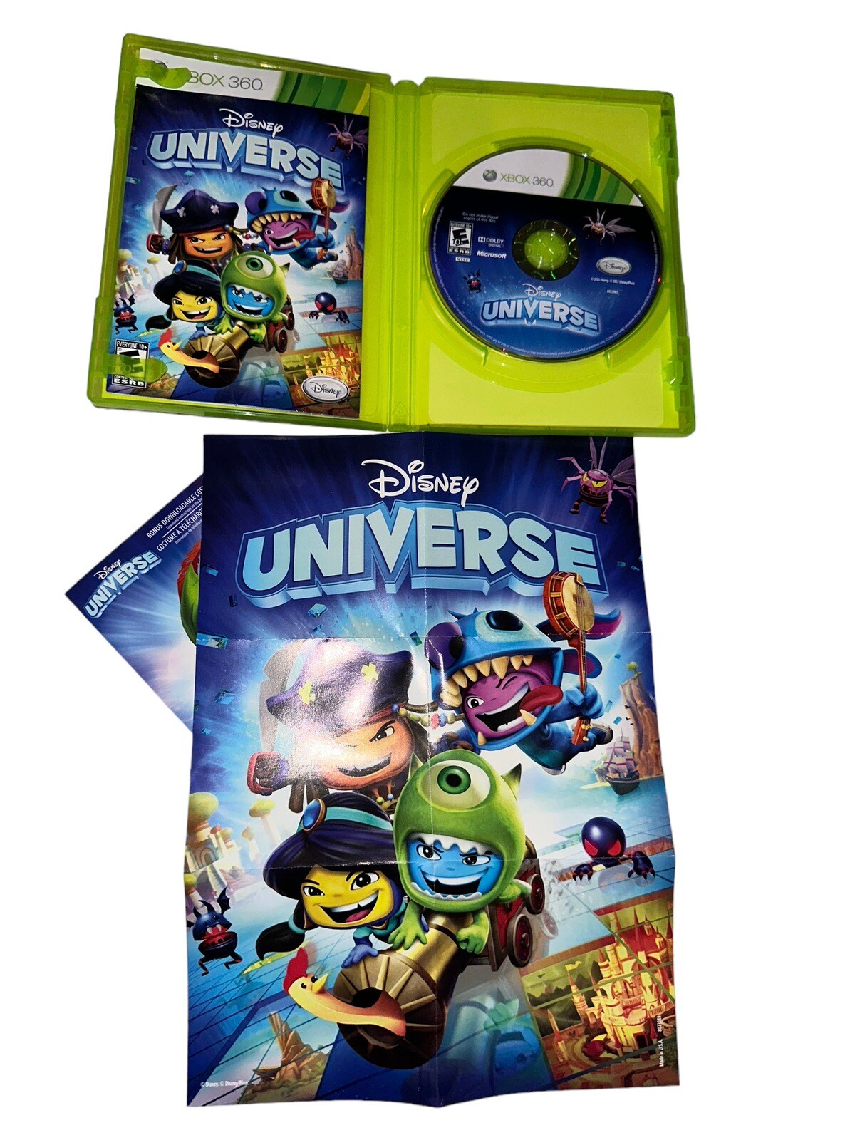Xbox 360 Disney Universe 2011 Complete CIB Plus Game Poster