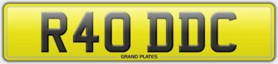 R40 DDC NUMBER PLATE ROD C REGISTRATION RODNEY NO FEES RODS REG ASSIGNED 4U RHOD