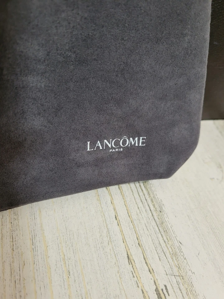 Lancome Paris Case Cosmetic Bag Makeup Organizer Travel Gray, zipper - Image 3 of 4