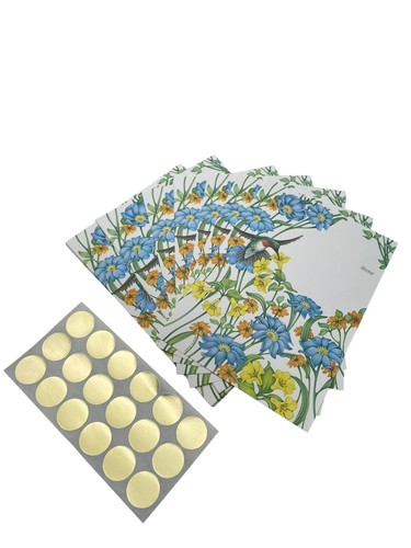 Current Just A Notes Trifold 16 Cards Lana Slaton Humming Birds Flowers