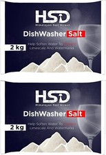 2 x HSD Dishwasher Salt 2kg Soften Water to Prevent Limescale & Watermarks 5.07 per kilo