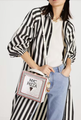 NWT Kate Spade Slice 3D Pizza Box Top-handle Bag Novelty Collector