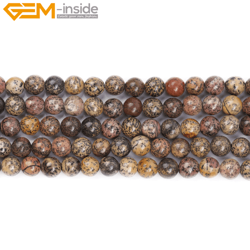 Cuentas de jaspe de piedras preciosas naturales piedras redondas cuentas para hacer joyas 15"" 6 mm 8 mm Reino Unido - Imagen 107 de 158