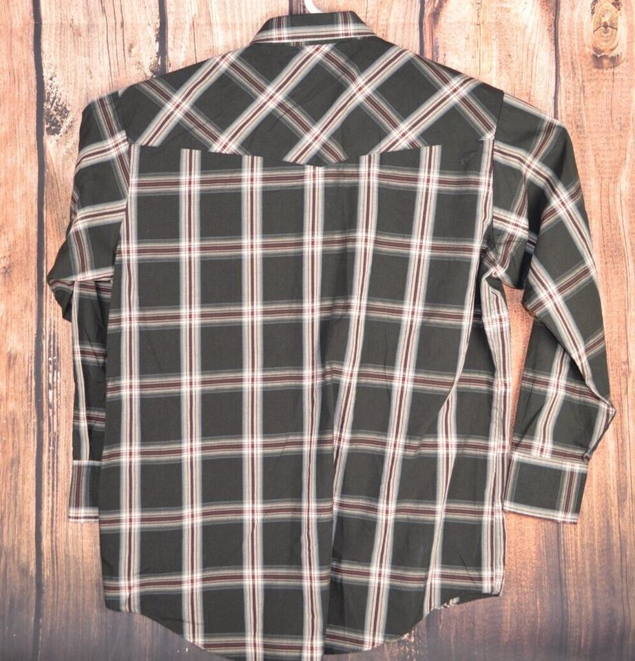Men's Big & Tall Western Pearl Snap Plaid Shirt-PS400L-BT-471 main image 0
