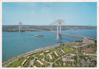 NEW YORK CITY ~ THE VERRAZANO-NARROWS BRIDGE ~ GEBRAUCHT ~ VERSCHICKT ~ POST DATIERT 1989