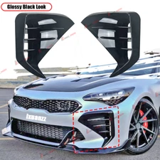 For KIA Stinger 2017-2023 Glossy Black Front Bumper Vent Hole Cover Body Kit