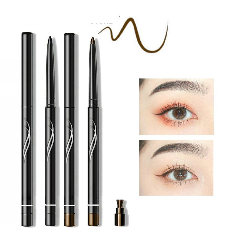 Retractable Eyeliner Pencil Soft Smooth Sweatproof Highly Pigmented