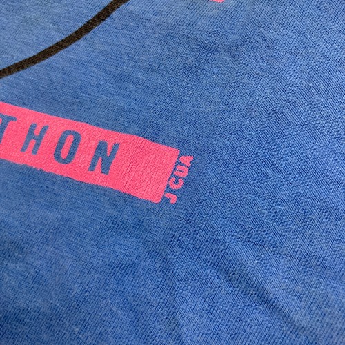 Vintage Honolulu Marathon Shirt Mens L Blue 1986 Single Stitch Hawaii 80s USA - Picture 5 of 13