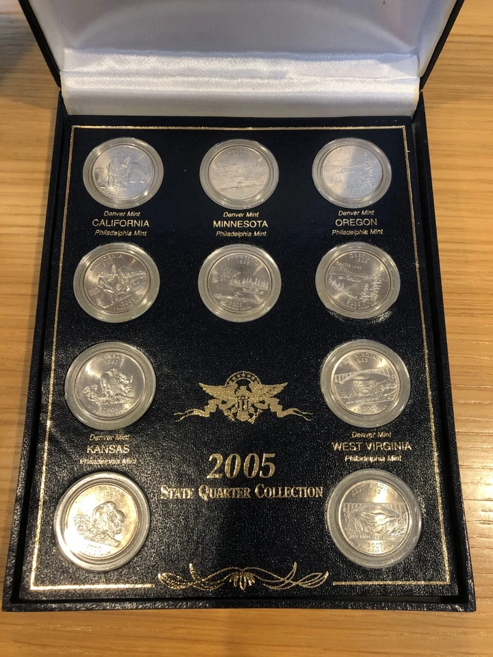 2005 State Quarter Collection uncirculated COA, case, tag * 10 U.S. coins * UCG - Image 4 of 4