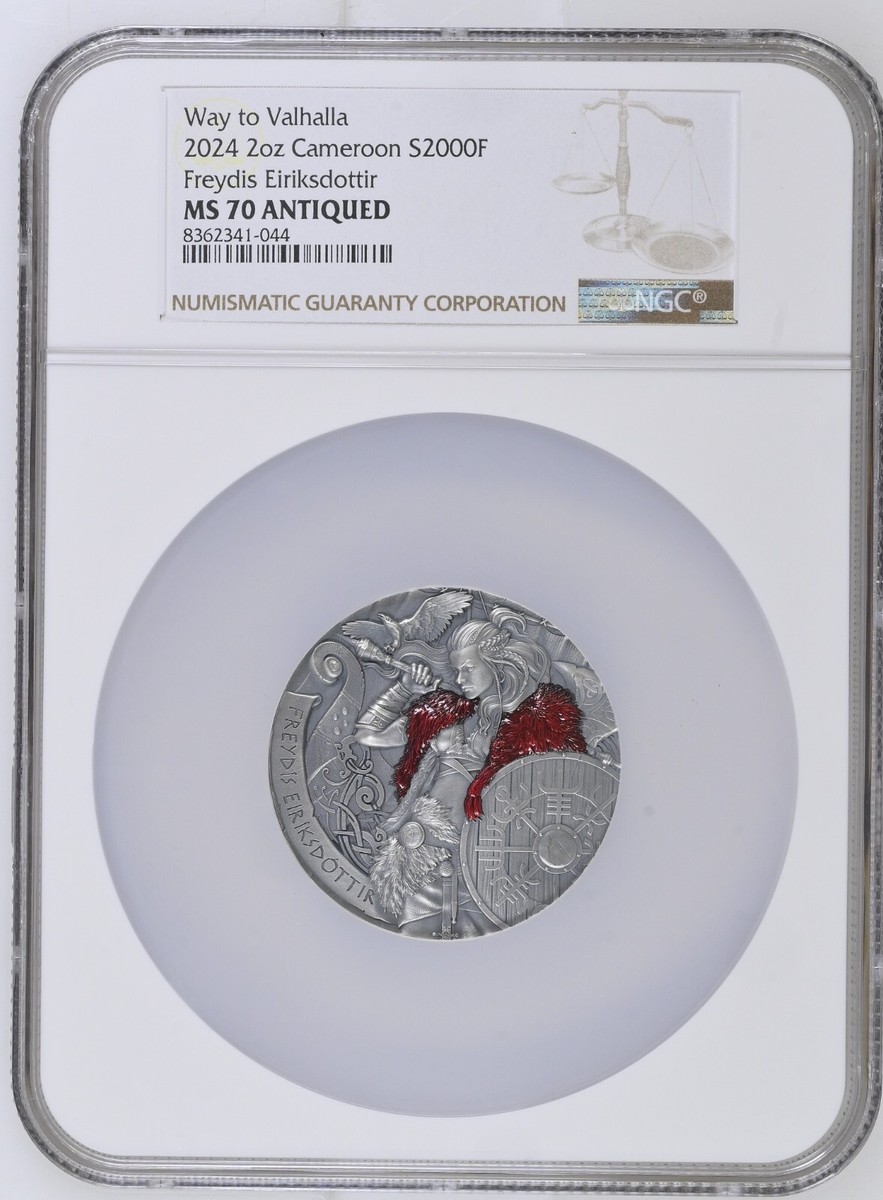 Freydis Eiriksdottir The Way to Valhalla 2 oz Silver Coin CFA 2024