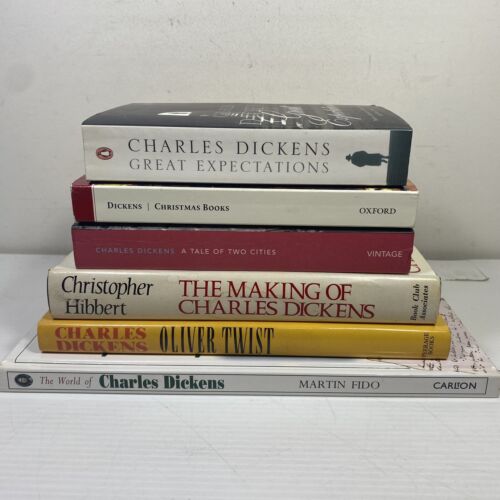 6 Lot Charles Dickens- A Tale of Two Cities, Christmas books, Oliver Twist,+3 - Picture 1 of 20