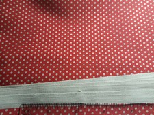 Medium Gray Polka Dots on Red100 cotton Fabric -Fat Quarter
