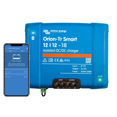 DC-DC Ladebooster Victron Orion Tr 12/12 18A Smart Isoliert Bluetooth
