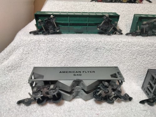 S Gauge American Flyer 630 Lighted Caboose, T&P Gondola 631, LNE 632, AF 640 Lot - Picture 5 of 12