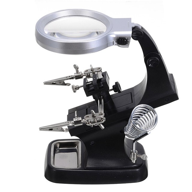 10 led light stand clip helping hand magnifying glass bernzomatic soldering iron won t light